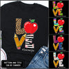 89Customized Love Teacher Funny Pattern Customized Shirt