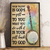 Your Talent Is Gods Gift Poster