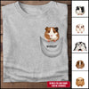 89Customized Peeking Guinea Pig Personalized 3D Pocket Shirt