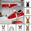 89Customized Bunny Lovers Personalized White Low Top Shoes