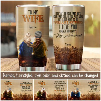 To my wife old couple personalized tumbler