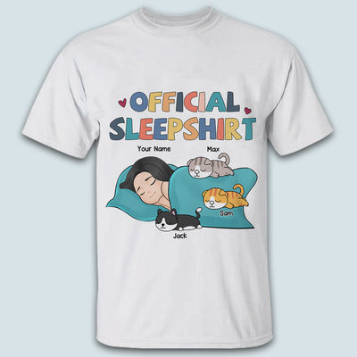 89Customized Official Sleep Shirt Cat Lover Personalized Shirt