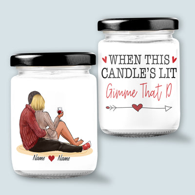 89Customized Couple Gift Personalized Candle