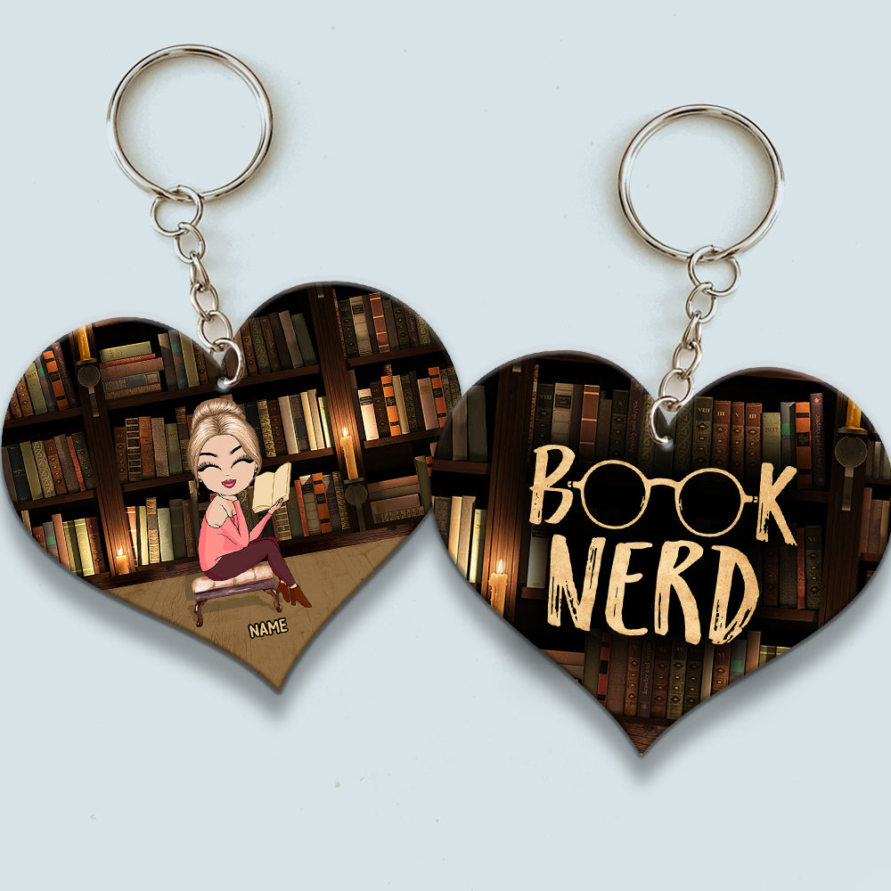 89Customized I Have No Shelf Control Book Lovers Personalized Keychain