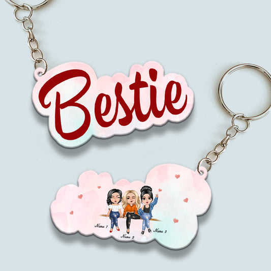 89Customized Bestie 2 Personalized Keychain
