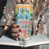89Customized Life is better at the beach with a dog Customized Tumbler