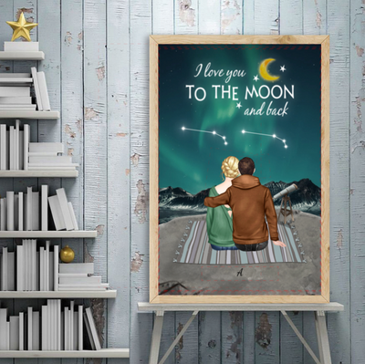 Under the stars couple personalized poster