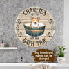89Customized Dog's Bath Time Personalized Wood Sign