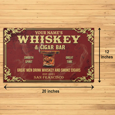 89Customized Whiskey and Cigar Bar Customized Doormat