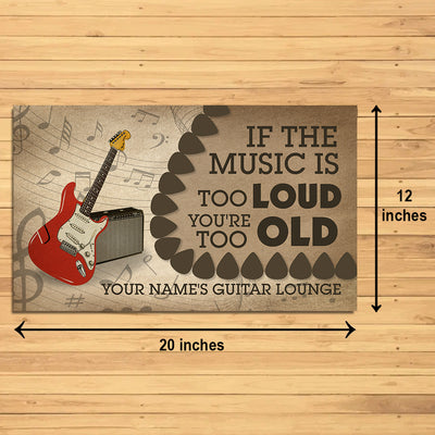 89Customized guitar lounge personalized doormat