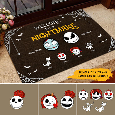 89Customized Welcome to our nightmare personalized doormat