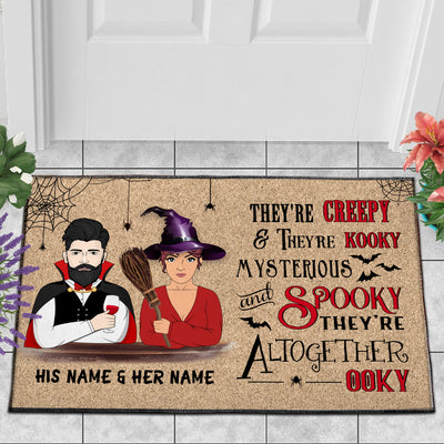 89Customized They're creepy & they're altogether ooky Customized Doormat
