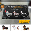 89Customized Happy Halloweenie Dachschund Personalized Doormat