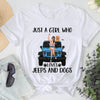 89Customized Just A Girl Who Loves Jeeps And Dogs Personalized 3 Shirt