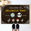 89Customized Welcome to Halloween town personalized doormat