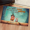 89Customized The wicked witch and her little monsters Cat Witch Customized Doormat