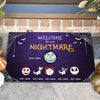 89Customized Welcome to our nightmare single parent personalized doormat
