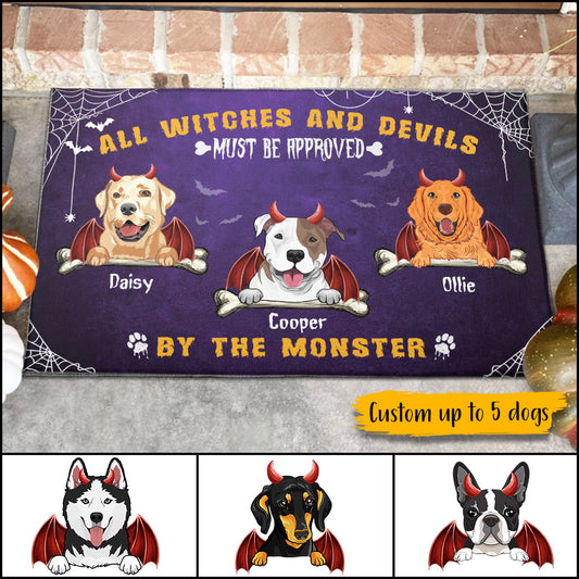 89Customized All Witches And Devils Must By The Monster Dogs Personalized Doormat