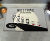 89Customized Welcome to the nightmare family halloween and christmas personalized doormat