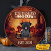 89Customized Halloween Pug Welcome To The Boo Crew Personalized Wood Sign