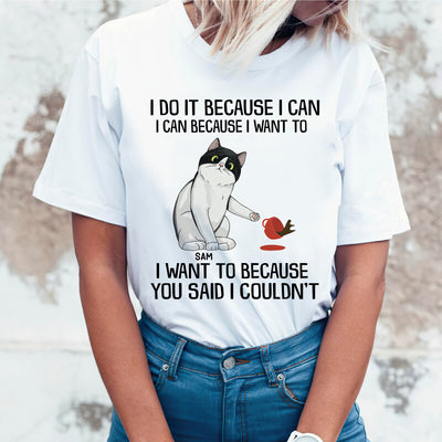 89Customized I do it because I can I can because I want to I want to because You said I couldn't Shirt