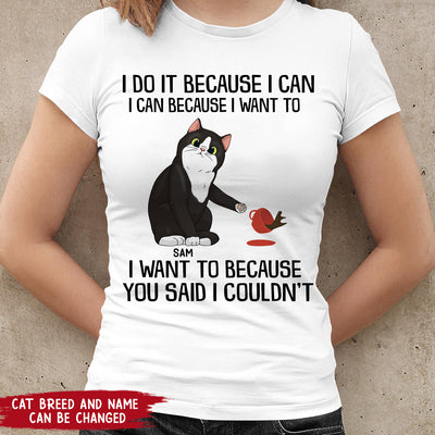 89Customized I do it because I can I can because I want to I want to because You said I couldn't Shirt