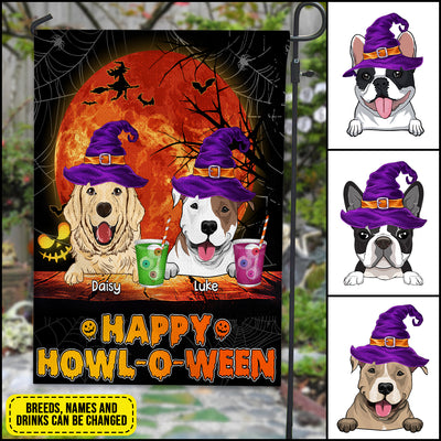 89Customized Happy Howloween Dogs Welcome Personalized Garden Flag