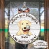 89Customized Hope you brought drink and dog treat personalized wood sign
