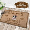 89Customized welcome to dog's house doormat