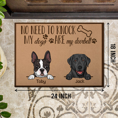 89Customized My Dogs Are My Doorbell Personalized Doormat