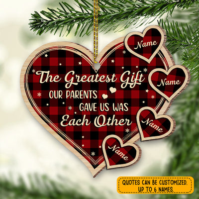89Customized There is no greater gift than Brothers & Sisters Personalized Ornament