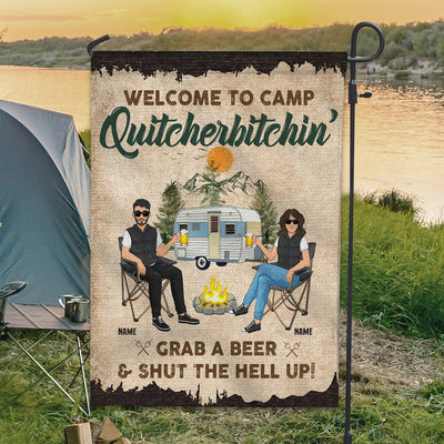 89Customized Welcome To Our Camp Camping Lovers Personalized Garden Flag