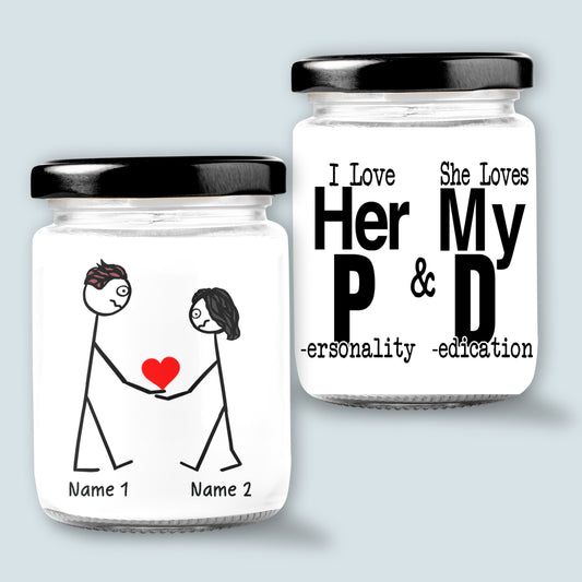 89Customized Funny Couple Personlized Candle