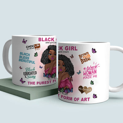 89Customized Black Girl Defined Personalized Mug