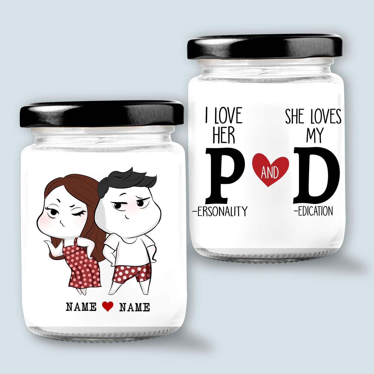 89Customized Funny and Naughty Gift for Him Gift for Her Couple Personalized Candle