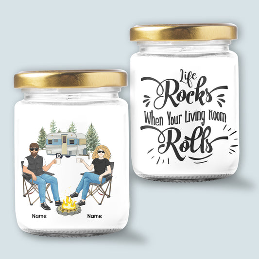 89Customized Happy Campers Camping Personalized Candle