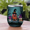89Customized A witch cannot survive on wine alone she also needs dogs Customized Wine Tumbler
