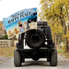 89Customized Jeep Girl With Her Dogs Personalized House Flag
