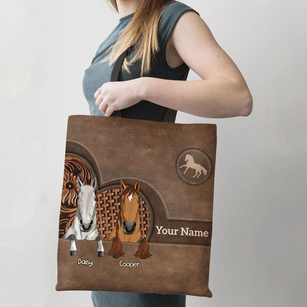 89Customized Lovely horses Customized Tote Bag