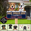 89Customized Dogs Spoiled Here Funny Personalized Cut Metal Sign