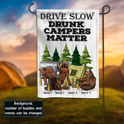 89Customized Drive slow drunk campers matter 2 Customized Flag