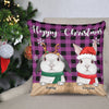 89Customized Merry Christmas Rabbit Lovers Personalized Pillow