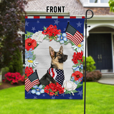 89Customized Patriotic Welcome Dog Customized Garden 2 Sided Flag