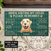 89Customized Visiting My House Please Remember Personalized Dog Doormat