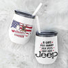 89Customized Dogs And Cats Jeep Personalized (No straw included) Wine Tumbler