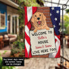 89Customized Welcome To Dog's House Personalized Flag
