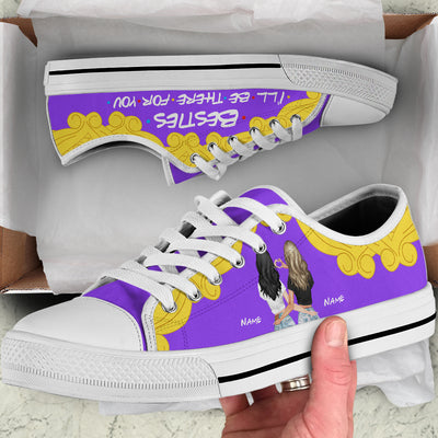 89Customized Besties I will be there for you gift for friends and besties Customized White Low Top Shoes