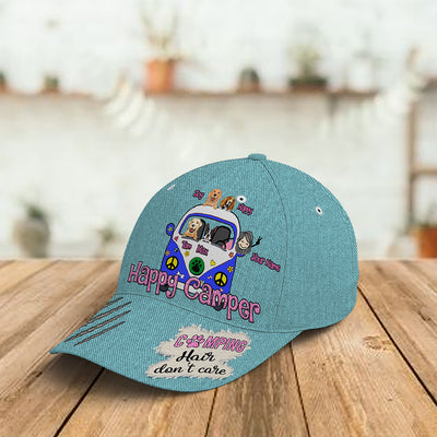 89Customized Personalized Cap Camping Happy Camper Dog