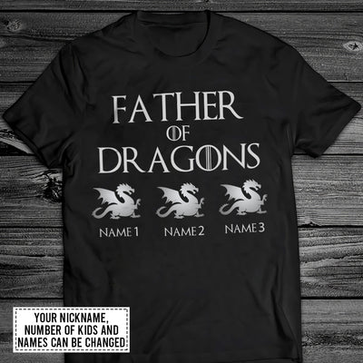 89Customized Father of dragons personalized shirt