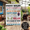 89Customized Dogs Patio Rules Personalized 2 Sided Flag
